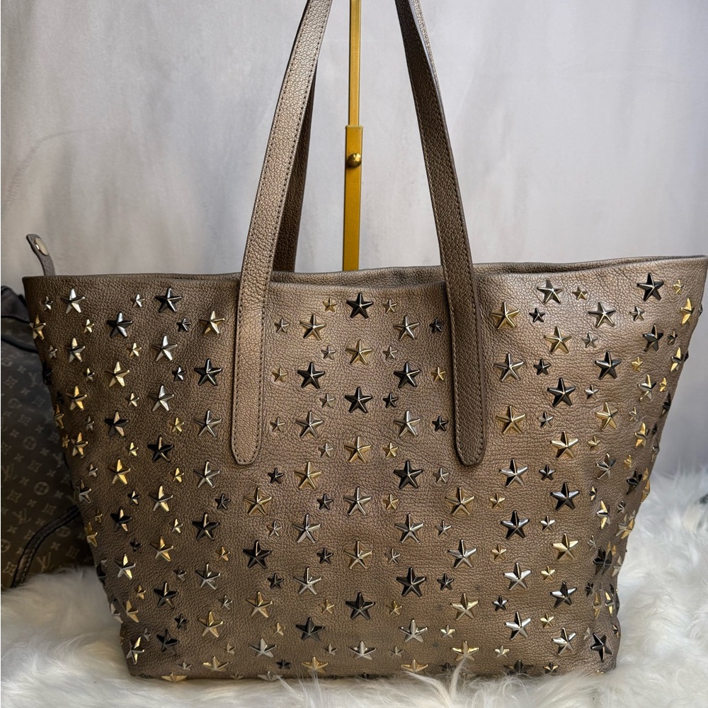 Jimmy Choo Tri color with gunmetal tote with matching wallet - Picture 2 of 10